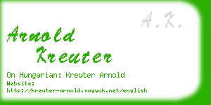 arnold kreuter business card